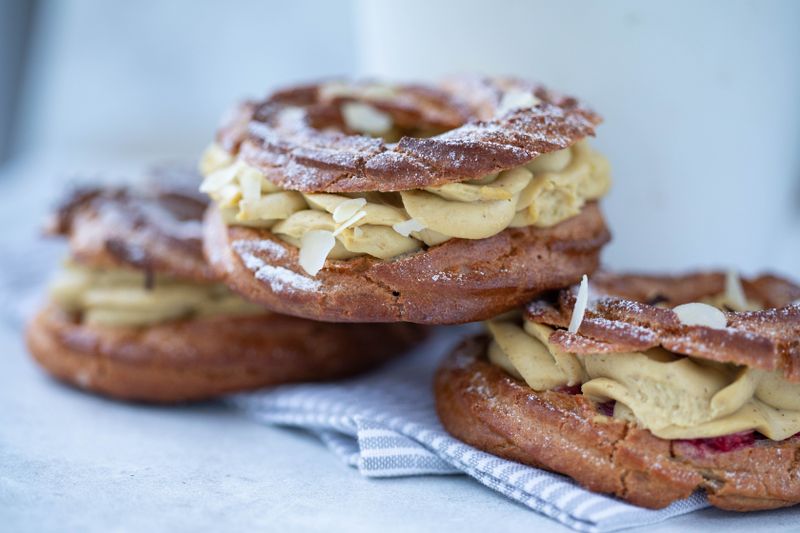 Almond bourekas pastry with flaky crust